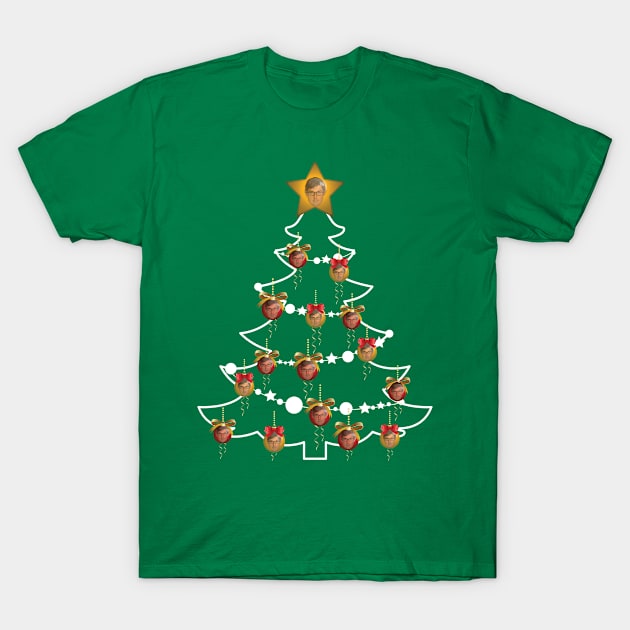 Louis Theroux Christmas Baubles On a Tree T-Shirt by Rebus28